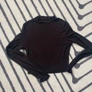 Black mock neck